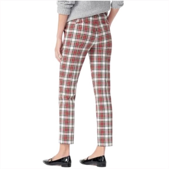 J.Crew NWOT Cameron slim crop pant in snowy Stewart tartan bi-stretch wool - Picture 2 of 5